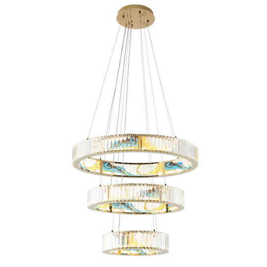 Boeseman's Colorful Chandelier - Three Tiers, Round