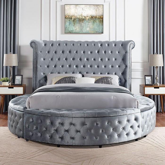 Gigi velvet storage bed