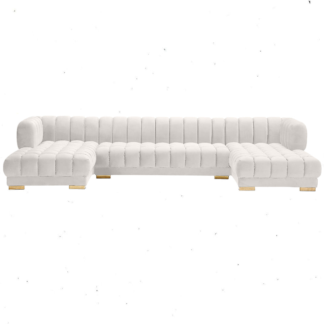 Gwen - 3 Piece Velvet Sofa Sectional