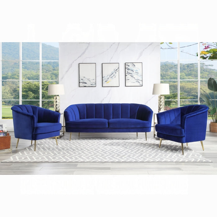 Eastbrook - 2 Piece Living Room Set - Blue Velvet