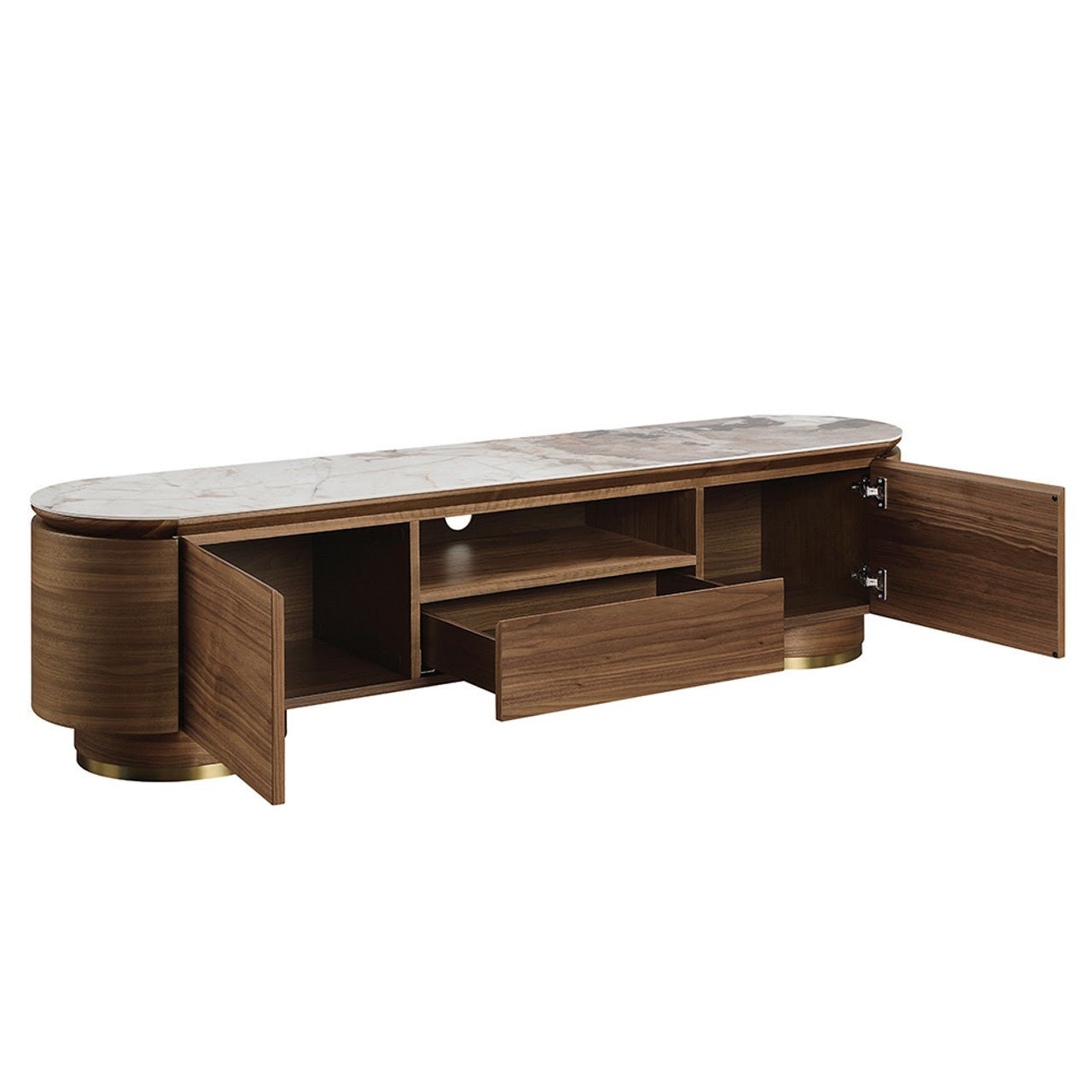 Willene TV Stand w/Ceramic Top