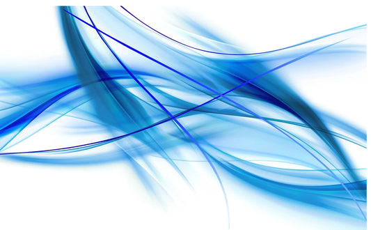 Abstract Blue Lines Glass Wall Art