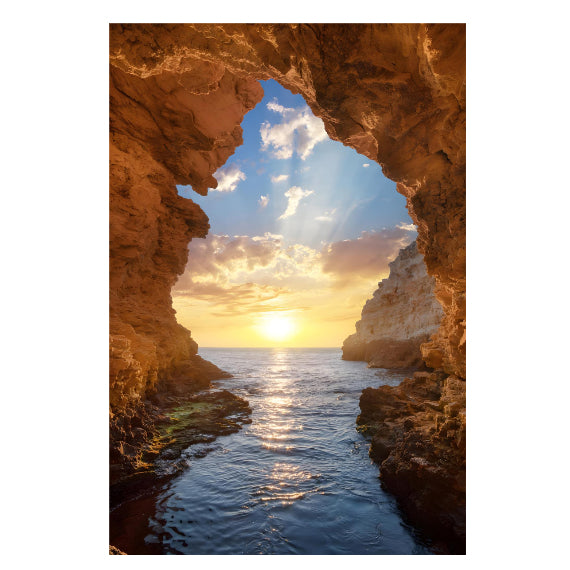 Sunset Ocean Tempered Glass wall art 60" x 40"