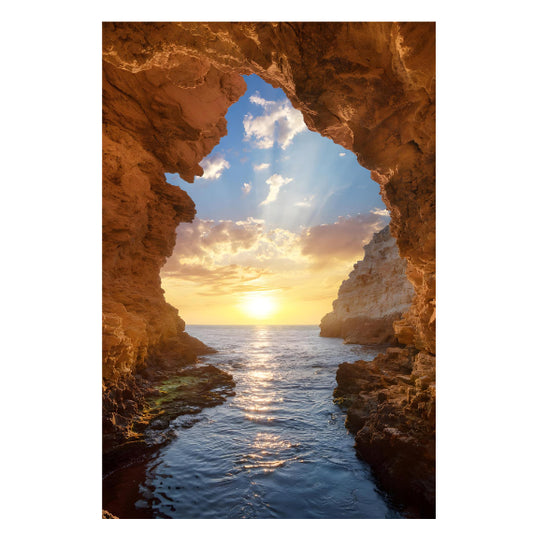 Sunset Ocean Tempered Glass wall art 60" x 40"