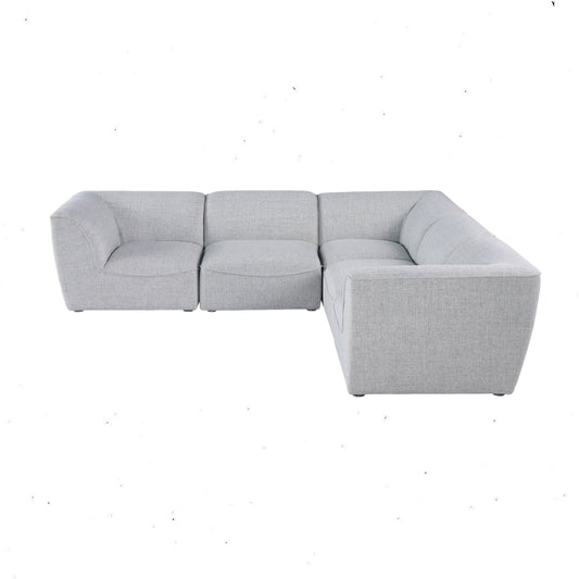 Miramar - Modular Sectional 5 Piece - Gray - Fabric - Modern & Contemporary