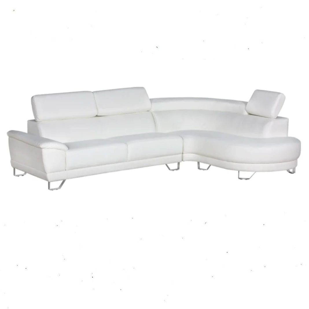 Almira faux leather modern sectional