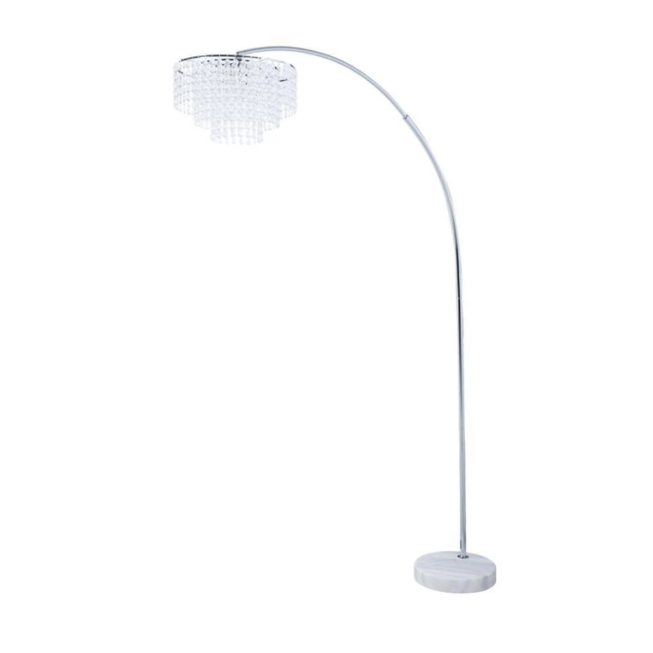 Shirley - Marble Base Floor Lamp - White