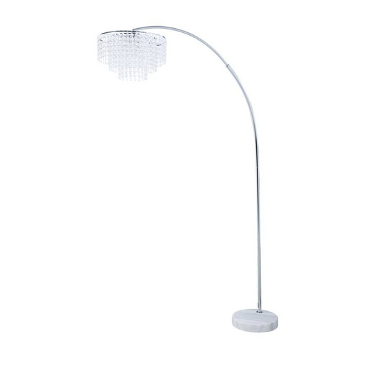 Shirley - Marble Base Floor Lamp - White