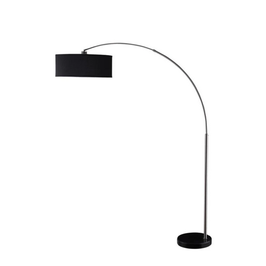 Kawke - Drum Shade Floor Lamp - Black