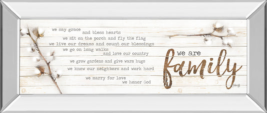 We Are Family By Marla Rae - Mirror Framed Print Wall Art - Beige