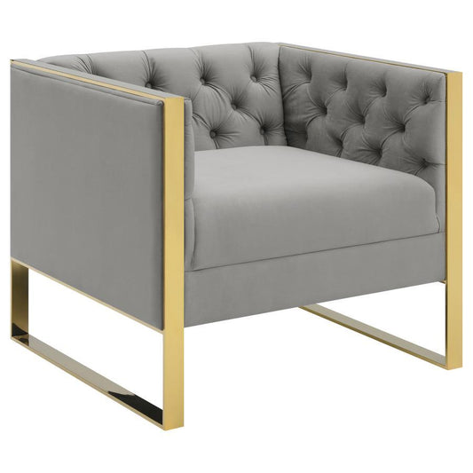 Eastbrook - Tufted Back Chair - Pearl Silver