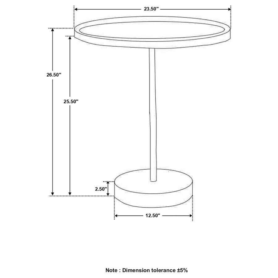 Ginevra - Round Wooden Top Accent Table - Light Brown