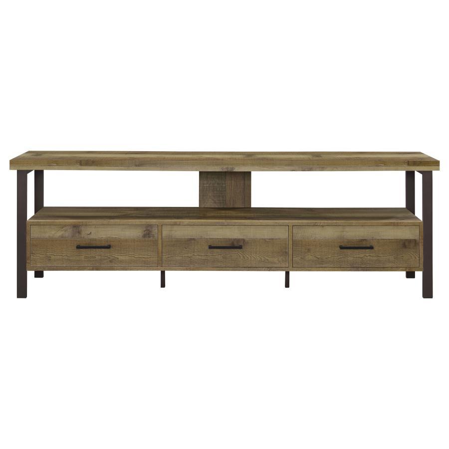 Coaster - 3-drawer Weathered Pine TV Console