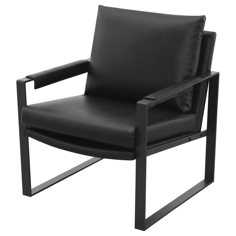 Accent Chair - Black - Faux Leather