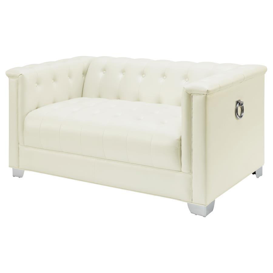 Chaviano - Loveseat - Pearl and White