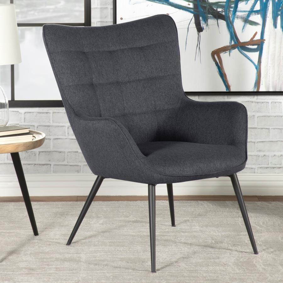 Isla - Accent Chair With Contoured Design And Slim Legs - Gray