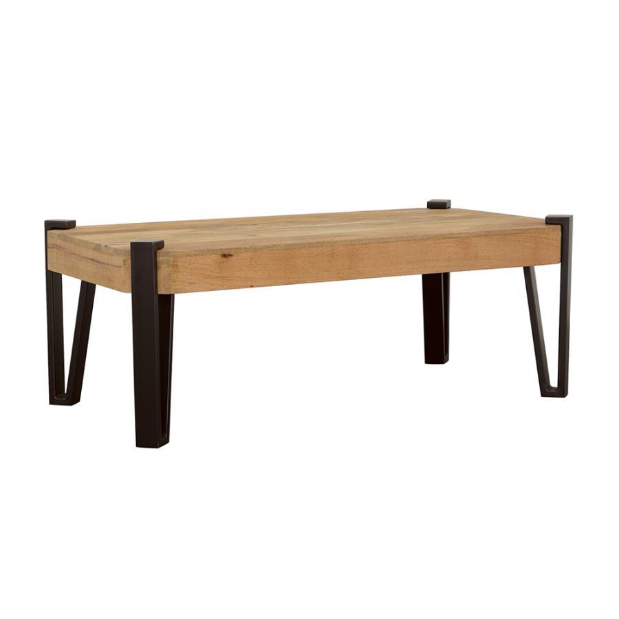 Winston - Wooden Rectangular Top Coffee Table - Light Brown