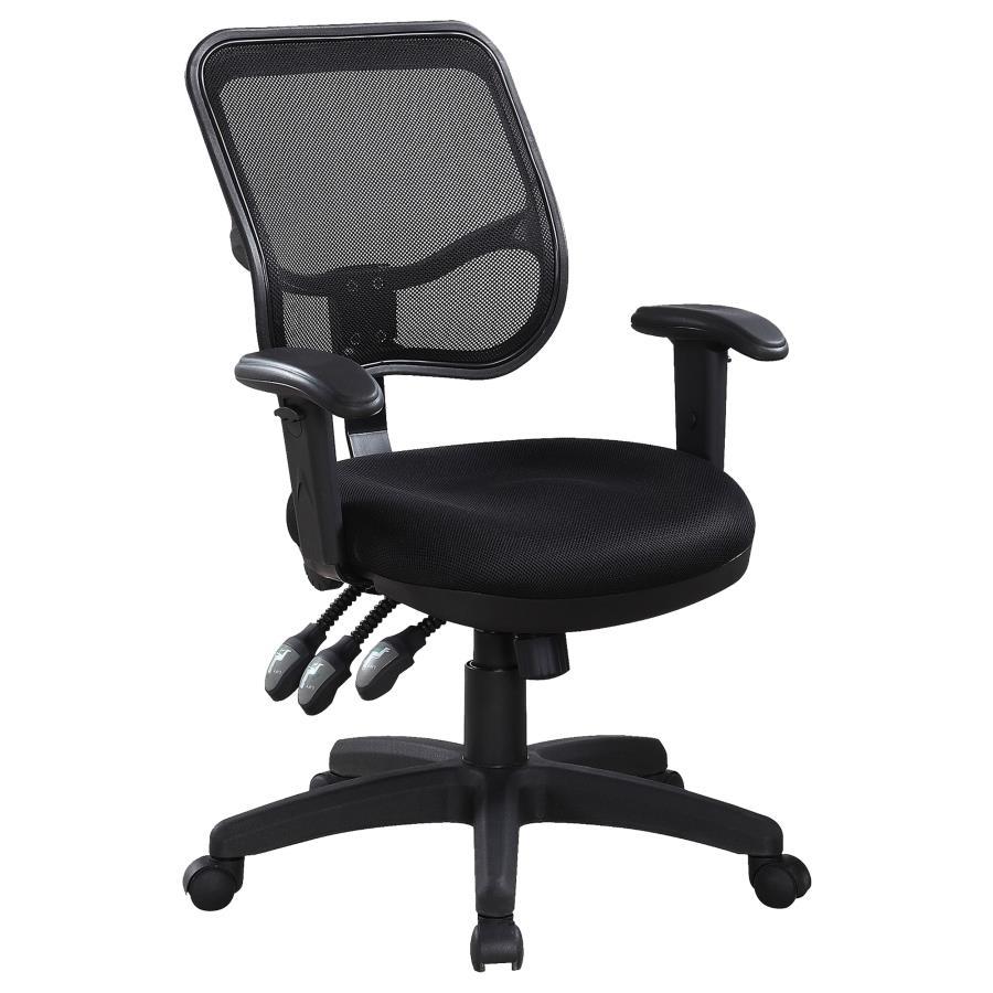 Rollo - Black Mesh Adjustable Height Office Chair - Black