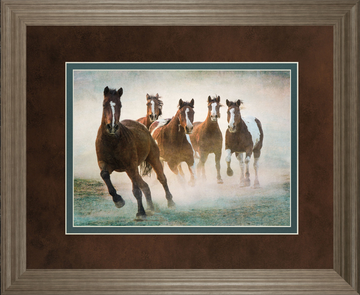 Blaze Of Glory By Wendy Caro - Framed Print Wall Art - Dark Brown