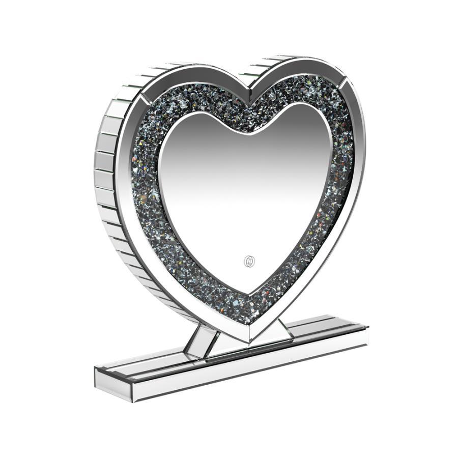 Euston - Heart Shape Table Mirror - Gray