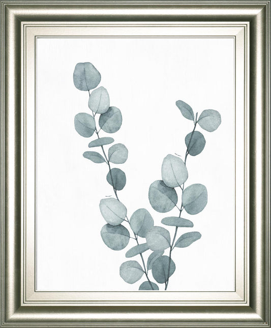 Blue Botanical Wash III By Conrad Knutsen 22x26 - Pearl Silver