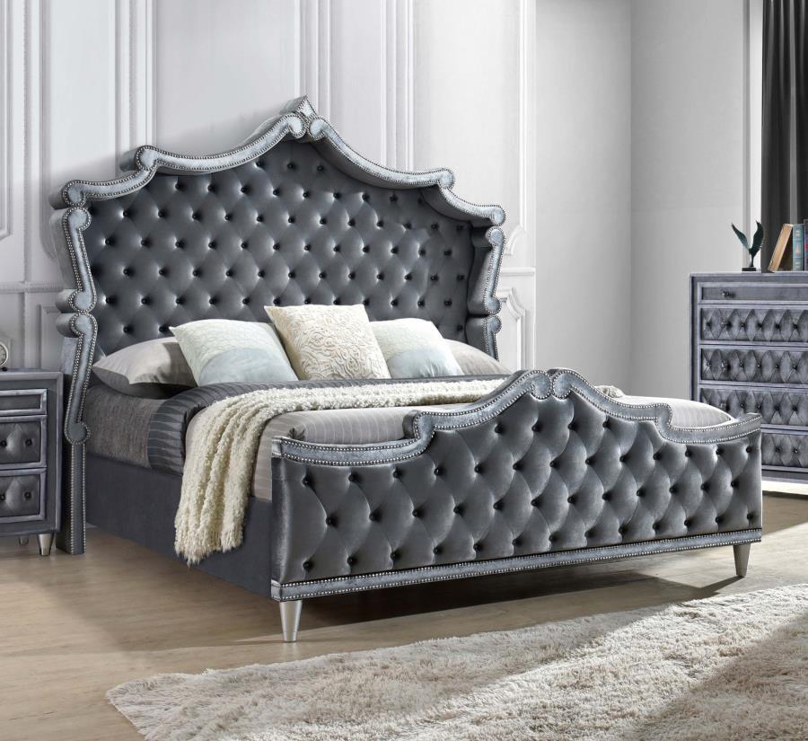 Eastern King Bed - Gray