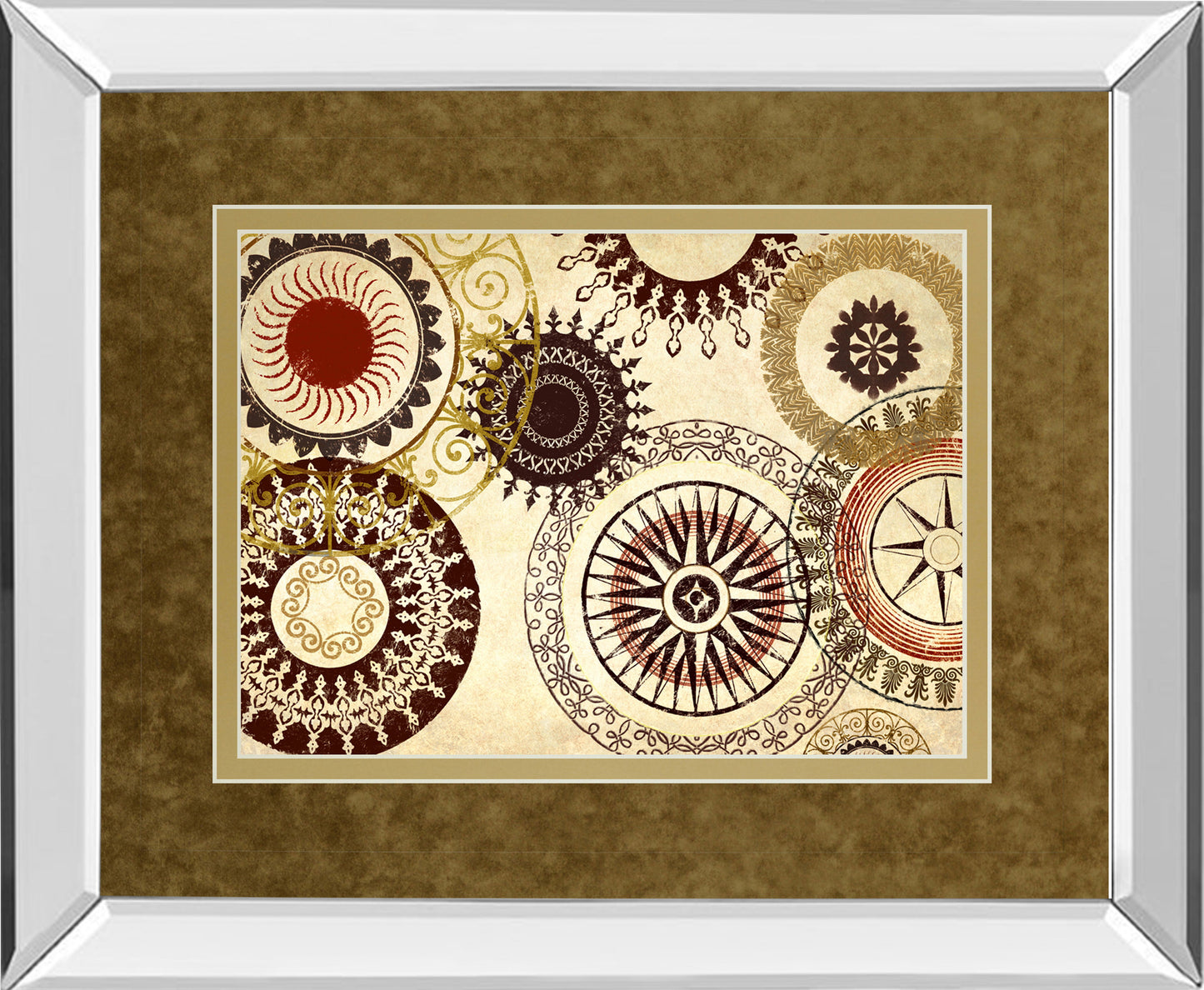 egyptian Textile By Michael Marcon Mirror Framed Print Wall Art