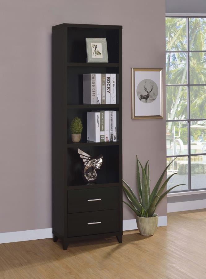 Lewes - 2-Drawer Media Tower - Brown