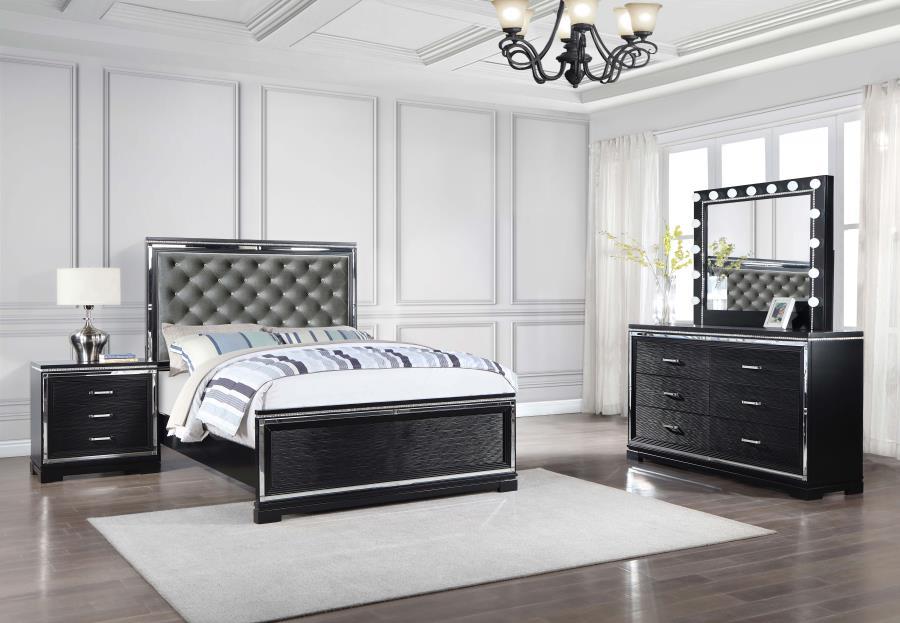 Eleanor - California King Bed 4 Piece Set - Black