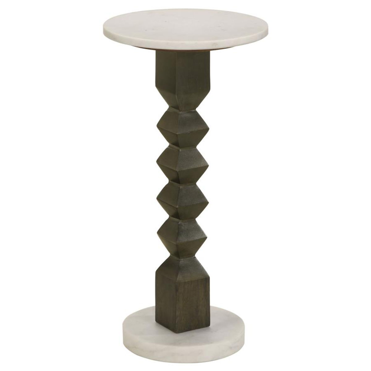 Side Table - White / Dark Grey