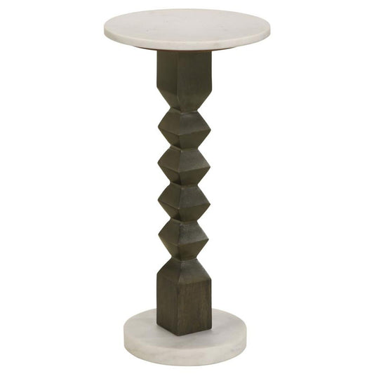 Side Table - White / Dark Grey