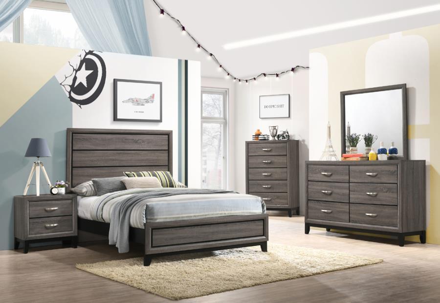 Watson - Full Bed 5 Piece Set - Gray