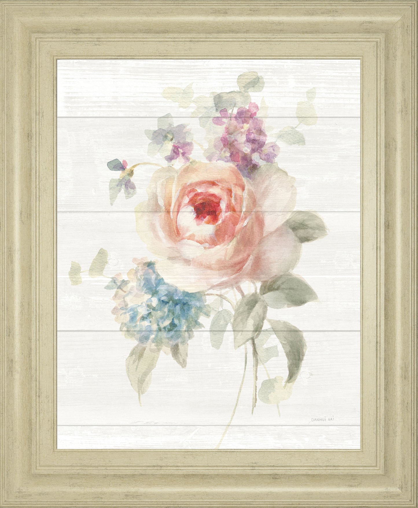 Cottage Garden III Shiplap By Danhui Nai - Framed Print Wall Art