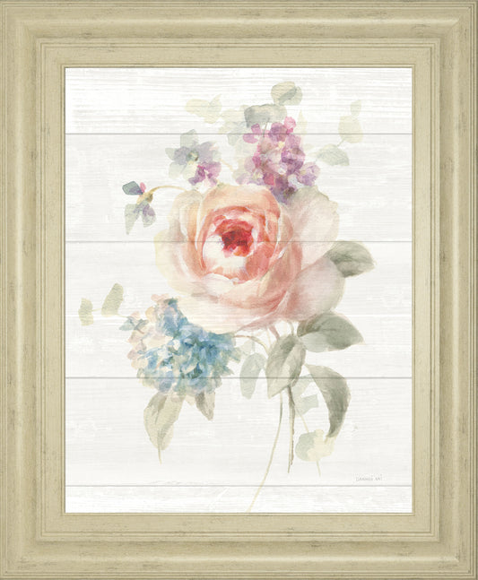 Cottage Garden III Shiplap By Danhui Nai - Framed Print Wall Art