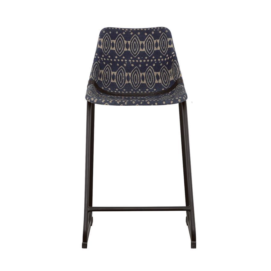 Marquise - Counter Height Stool With Footrest (Set of 2) - Blue