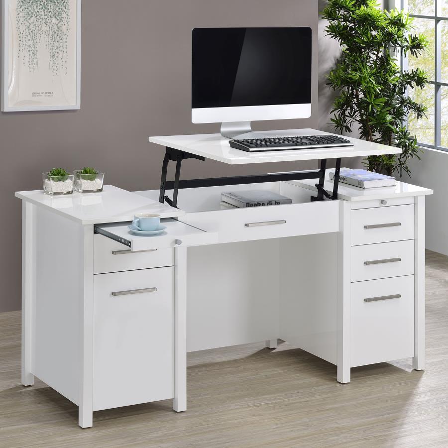 Dylan - Lift Top Desk - White