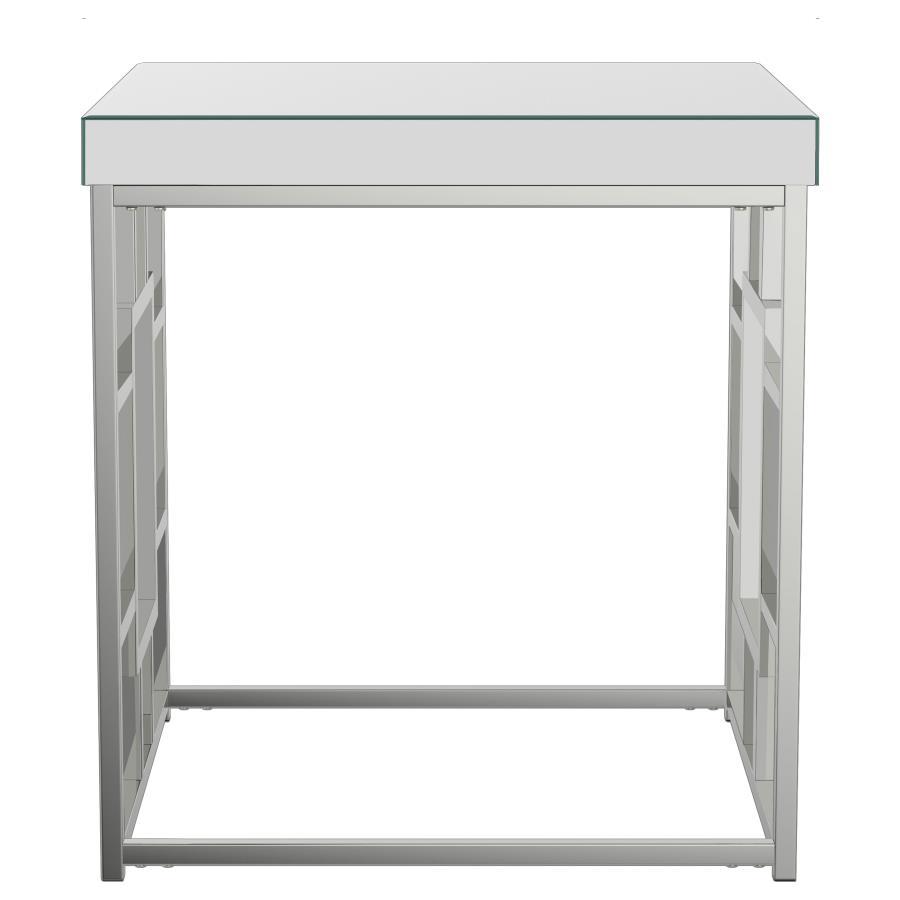 Dafina - Frame End Table - Pearl Silver