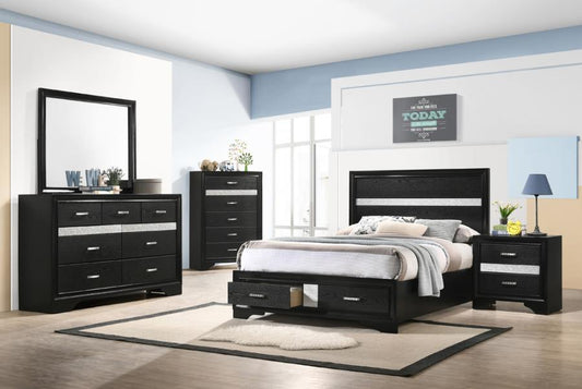 Miranda - Full Bed 5 Piece Set - Black