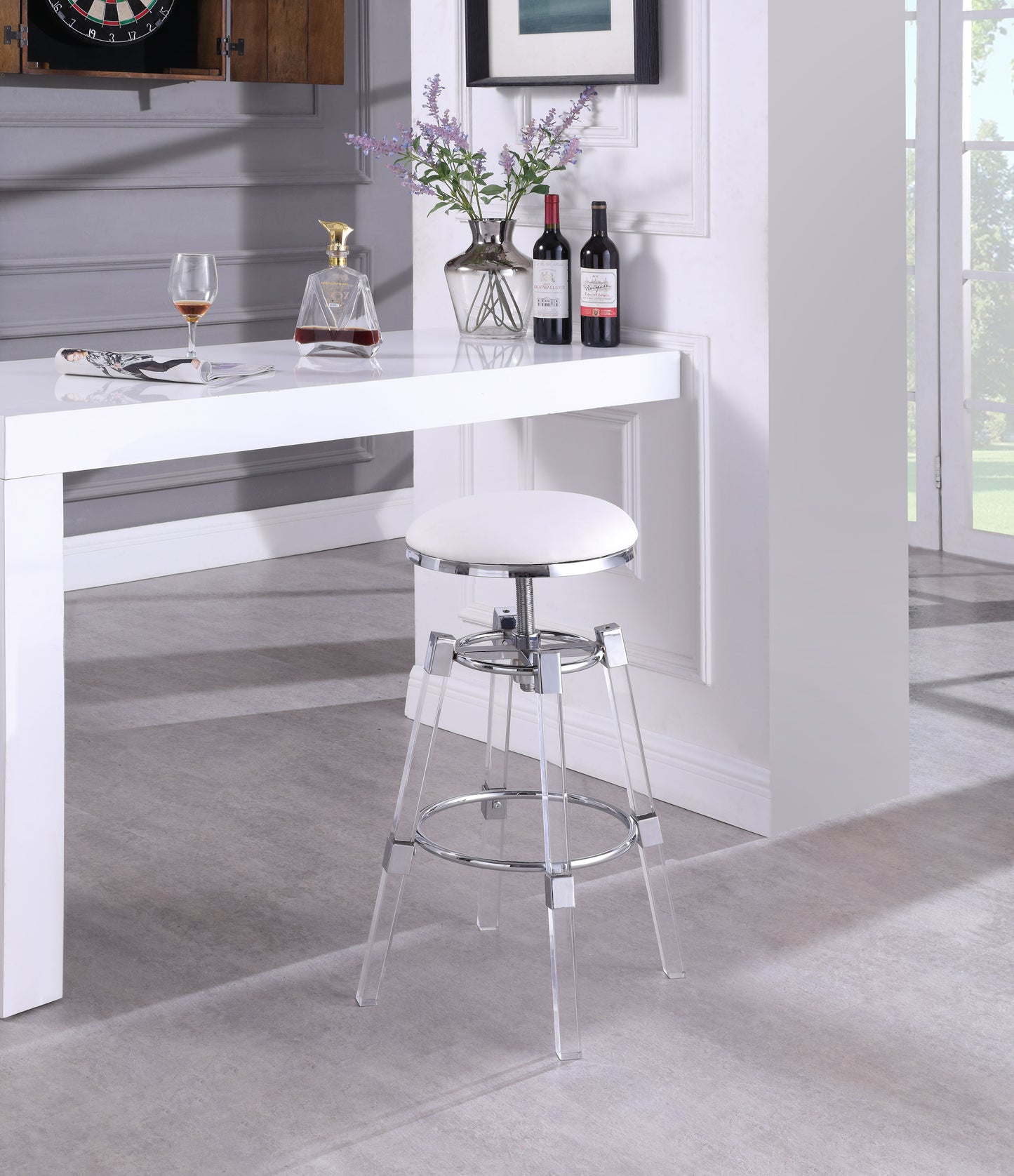 Venus - Adjustable Stool with Chrome Legs (Set of 2)