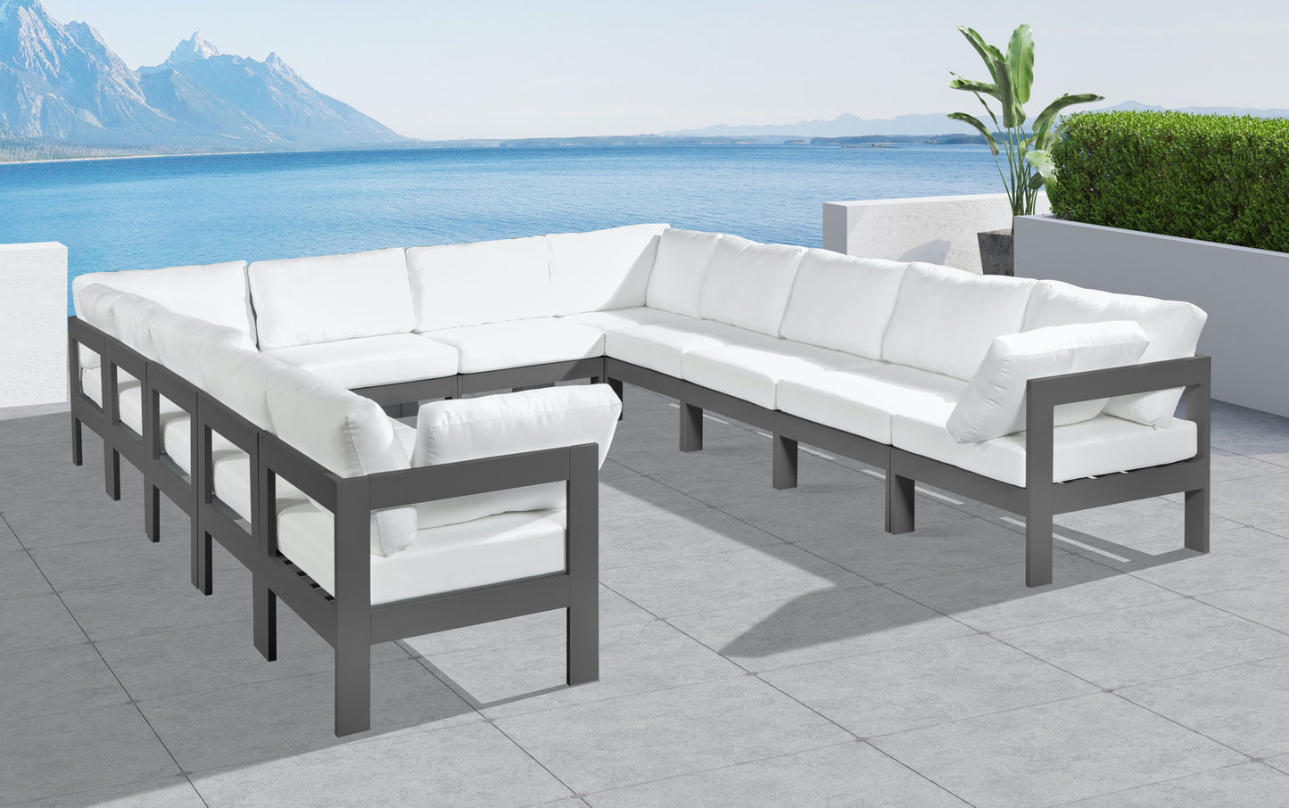 Nizuc - Outdoor Patio Modular Sectional 12 Piece - White