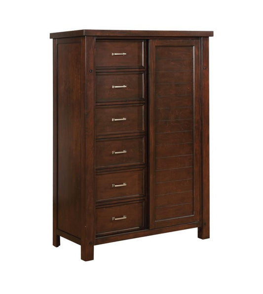 Barstow - 8-Drawer Door Chest - Brown