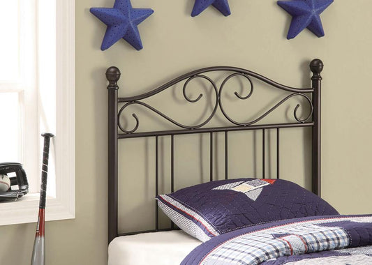 Ellis - Scroll Twin Headboard - Black