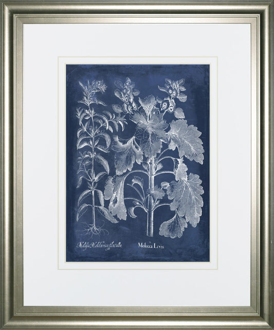 Besler Leaves in Indigo I By Vision Studio 34x40 - Blue