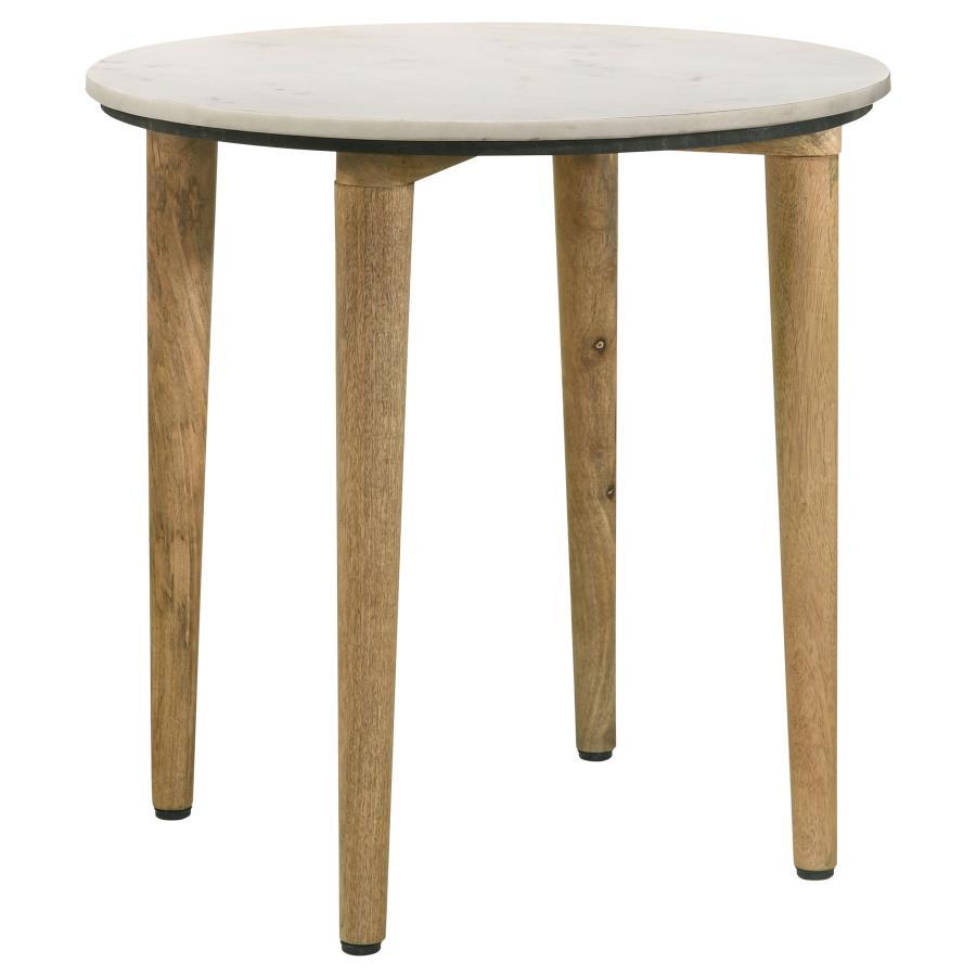 22" End Table - White