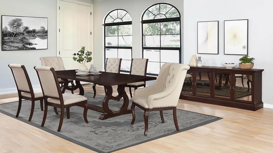 Brockway - 5 Piece Dining Room Set - Dark Brown