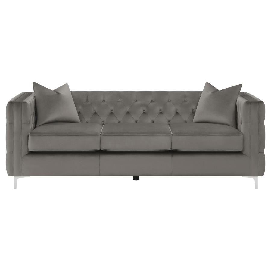 Phoebe - 2 Piece Living Room Set (Sofa and Loveseat) - Dark Gray