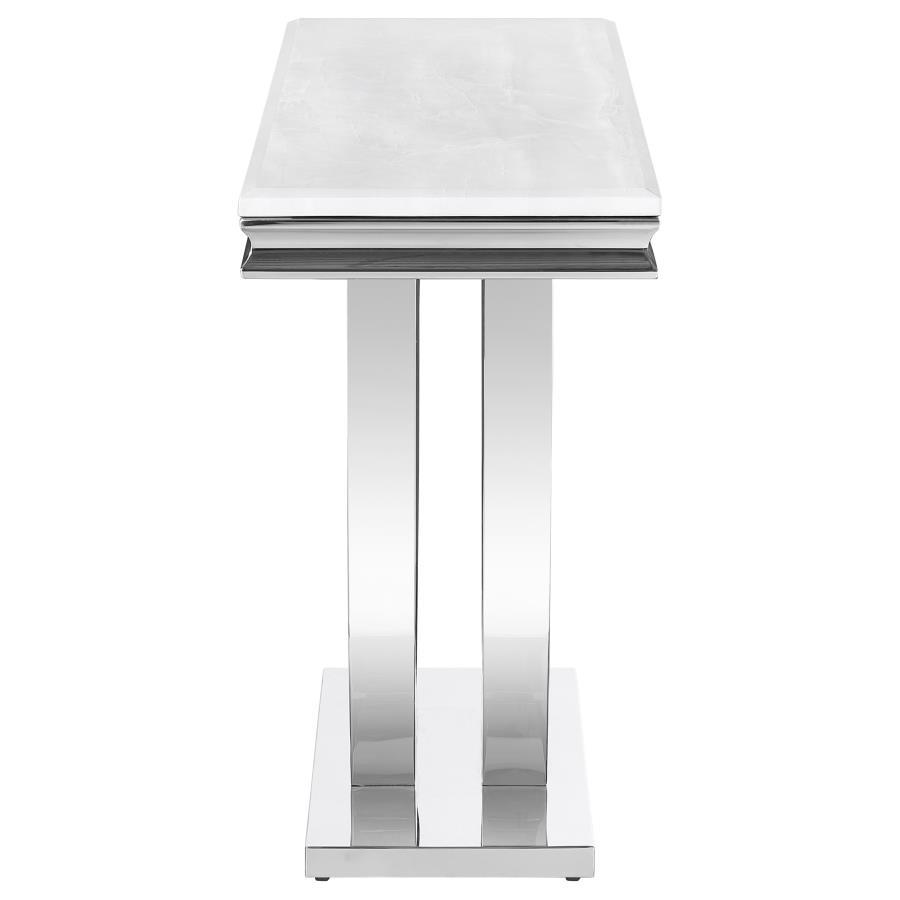 Adabella - Sofa Table - Pearl Silver