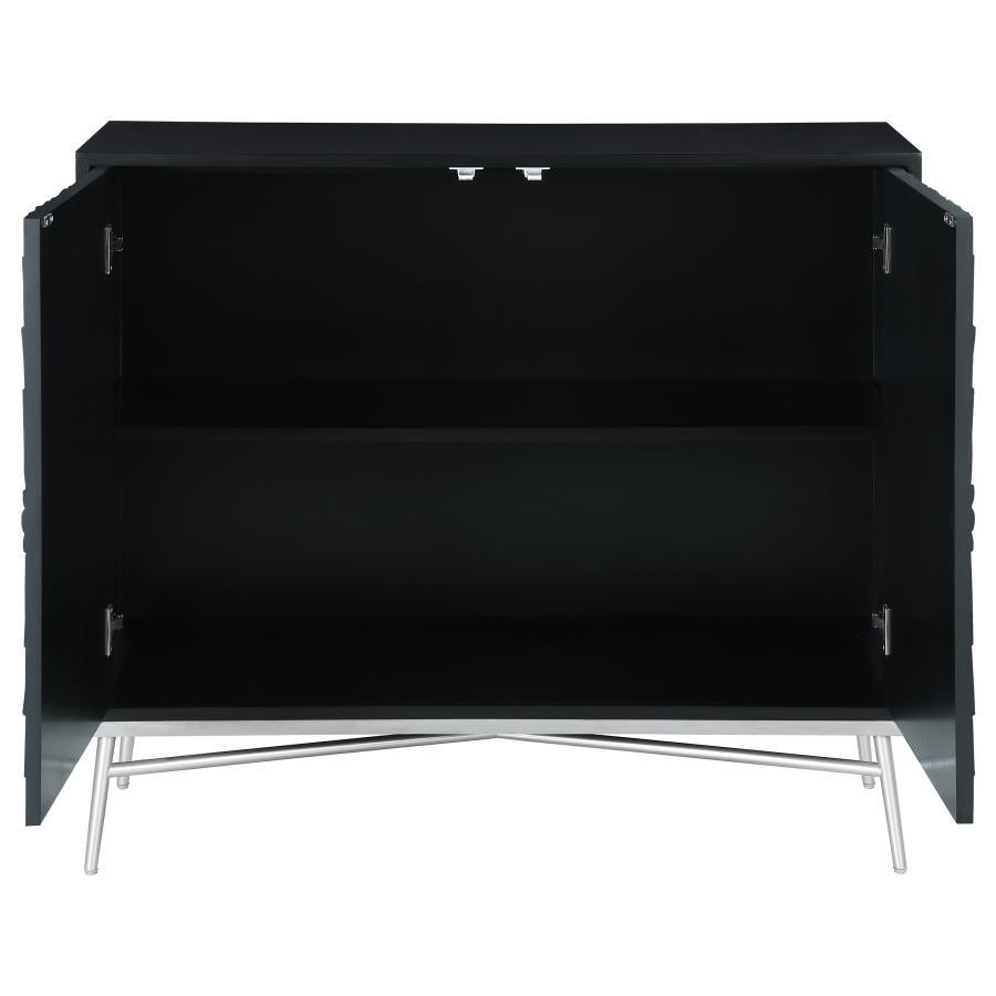 Josie - Accent Cabinet With Sunburst Design - Black