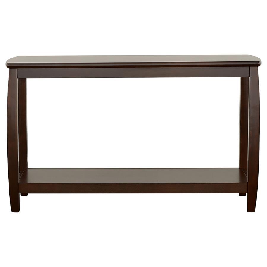 Dixon - Rectangular Sofa Table With Lower Shelf - Brown