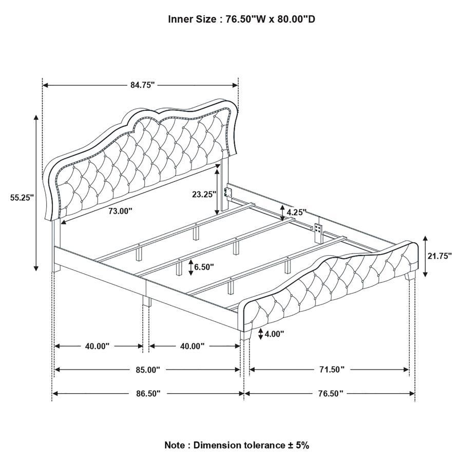 Coaster - Silver Gray Bed